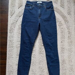 Abercrombie & Fitch Curve Love High Rise Blue Jeans Skinny Ankle Style